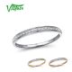 VISTOSO Genuine 14K White/Yellow/Rose Gold Rings For Women Diamond Ring Engagement Anniversary Fine Jewelry